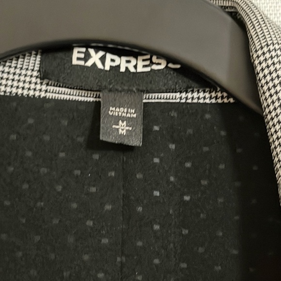 Express Black and White Houndstooth Blazer - Picture 2 of 4